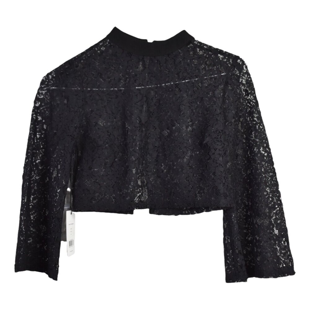 Ali & Jay Top XS Womens Black Lace Long Sleeve Gothic Dim All The Lights Cropped